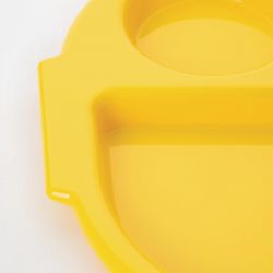 Olympia Kristallon Small Polypropylene Compartment Food Trays Yellow 321mm (Pack of 10)