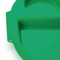 Olympia Kristallon Large Polypropylene Compartment Food Trays Green 374mm (Pack of 10)