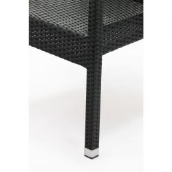 Bolero PE Wicker Armchairs Charcoal (4 pack)