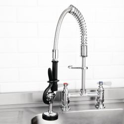 Vogue Twin Pedestal Mini Pre-Rinsers