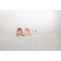 Bolero Wooden High Chair Antique White Finish