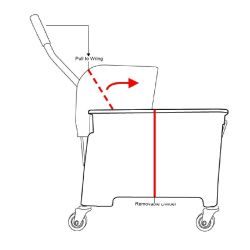 Jantex Kentucky Mop Bucket and Wringer 20Ltr Yellow