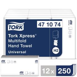 Tork Z Fold Paper Hand Towels White 1-Ply 250 Sheets (12 pack)