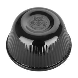 Olympia Kristallon Melamine Fluted Ramekins Black 89mm (12 pack)