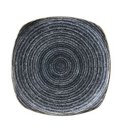 Churchill Studio Prints Homespun Charcoal Black Square Plate 252mm (Pack of 12)
