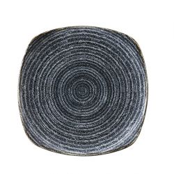 Churchill Studio Prints Homespun Charcoal Black Square Plate 215mm (Pack of 12)