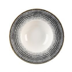 Churchill Studio Prints Homespun Charcoal Black Wide Rim Bowl 280mm (Pack of 12)
