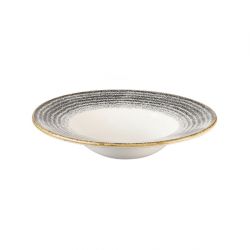 Churchill Studio Prints Homespun Charcoal Black Wide Rim Bowl 240mm (Pack of 12)