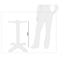 Bolero Aluminium Four Leg Table Base