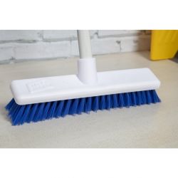 Jantex Hygiene Broom Soft Bristle Blue 12