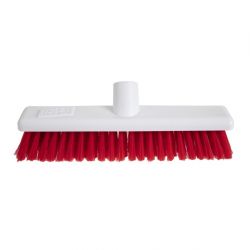 Jantex Hygiene Broom Soft Bristle Red 12