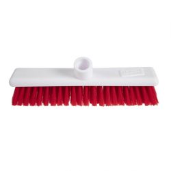 Jantex Hygiene Broom Soft Bristle Red 12
