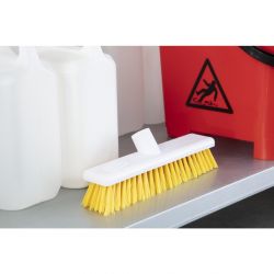 Jantex Hygiene Broom Soft Bristle Yellow 12