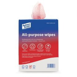 Robert Scott All-Purpose Antibacterial Cleaning Cloths Red (200 pack)