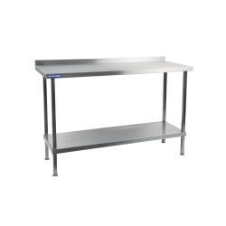 Vogue Stainless Steel Wall Table with Upstand