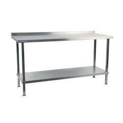 Vogue Stainless Steel Wall Table with Upstand 700(D)mm