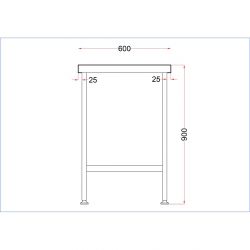 Vogue Stainless Steel Centre Table 600(D)mm