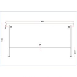 Vogue Stainless Steel Centre Table 600(D)mm