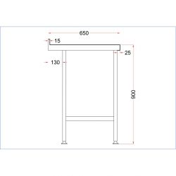 Vogue Stainless Steel Centre Table 650(D)mm