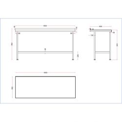Vogue Stainless Steel Centre Table 650(D)mm