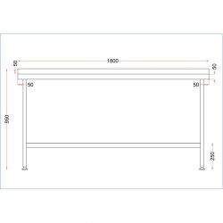 Vogue Stainless Steel Centre Table 650(D)mm