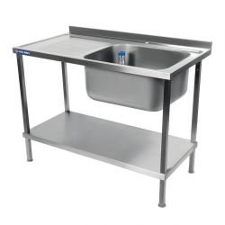Vogue Stainless Steel Single Sink Left Hand Drainer