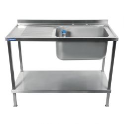 Vogue Stainless Steel Single Sink Left Hand Drainer