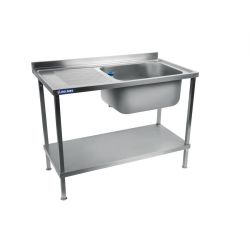 Vogue Stainless Steel Single Sink Left Hand Drainer