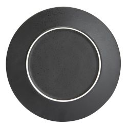 Olympia Fusion Round Black Coupe Plates 203mm (6 Pack)