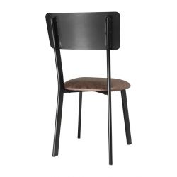 Bolero Metal & PU Side Chairs Vintage Mocha (4 Pack)