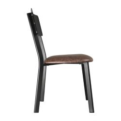 Bolero Metal & PU Side Chairs Vintage Mocha (4 Pack)