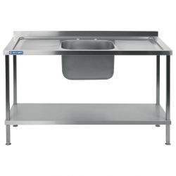 Vogue Stainless Steel Single Sink Two Drainers