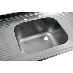 Vogue Stainless Steel Single Sink Two Drainers