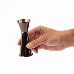 Olympia Banded Jigger Gunmetal 25ml/50ml