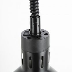 Buffalo Retractable Heat Lamp Matte Black Finish