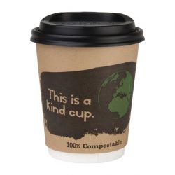 Fiesta Compostable Lids for 8oz Hot Cups (1000 Pack)