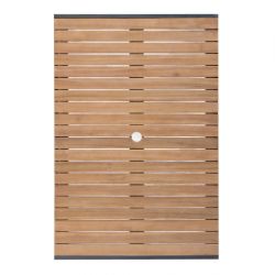 Bolero Acacia Wood and Steel Rectangular Table 1200mm