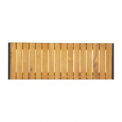 Bolero Rectangular Steel and Acacia Benches 1000mm (2 pack)