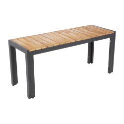 Bolero Rectangular Steel and Acacia Benches 1000mm (2 pack)