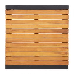 Bolero Square Steel and Acacia Bar Table 600mm