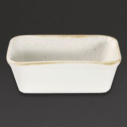 Churchill Stonecast Deep Rectangular Dishes Barley White 160mm (Pack of 12)