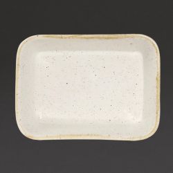 Churchill Stonecast Deep Rectangular Dishes Barley White 160mm (Pack of 12)