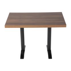 Bolero Pre-drilled Rectangular Table Top Rustic Oak 1100(W) x 700(D)mm