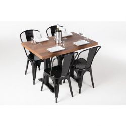 Bolero Pre-drilled Rectangular Table Top Rustic Oak 1100(W) x 700(D)mm