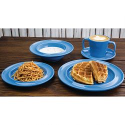 Olympia Heritage Raised Rim Plates Blue 203mm (4 pack)