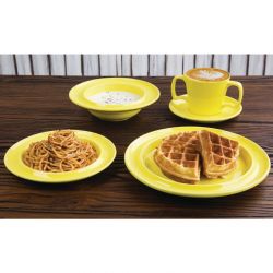 Olympia Heritage Raised Rim Plates Yellow 203mm (4 pack)