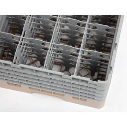 Cambro Camrack Beige 16 Compartments Max Glass Height 257mm
