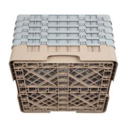 Cambro Camrack Beige 16 Compartments Max Glass Height 257mm