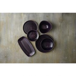 Churchill Stonecast Patina Deep Purple Chefs' Oblong Plate 355mm (6 Pack)