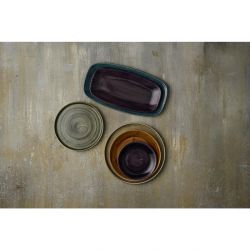 Churchill Stonecast Patina Deep Purple Chefs' Oblong Plate 355mm (6 Pack)